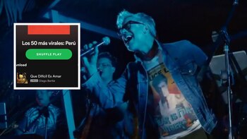 El popular tema de Diego Bertie se volvió viral en Spotify. (Foto: Captura)