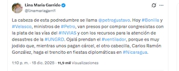 La representante Lina María Garrido