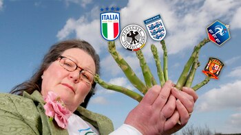 Una vidente que usa espárragos