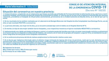 El comunicado oficial difundido por