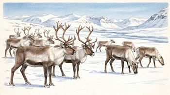 Qué razones impulsan el desarrollo y mantenimiento de astas en las hembras de reno durante el invierno y la gestación