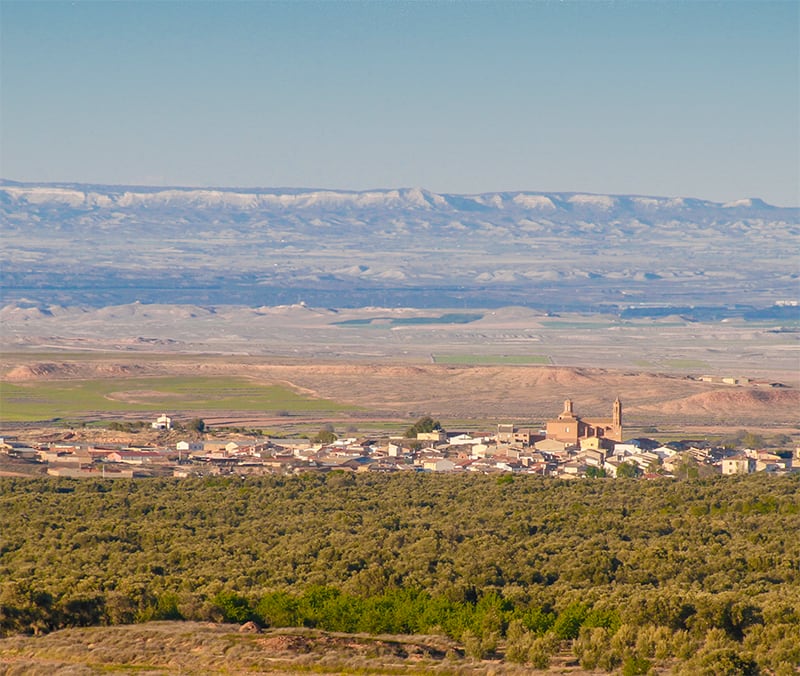 Vista general del pueblo de Codo, en Zaragoza. (MaGrc/Wikimedia Commons)