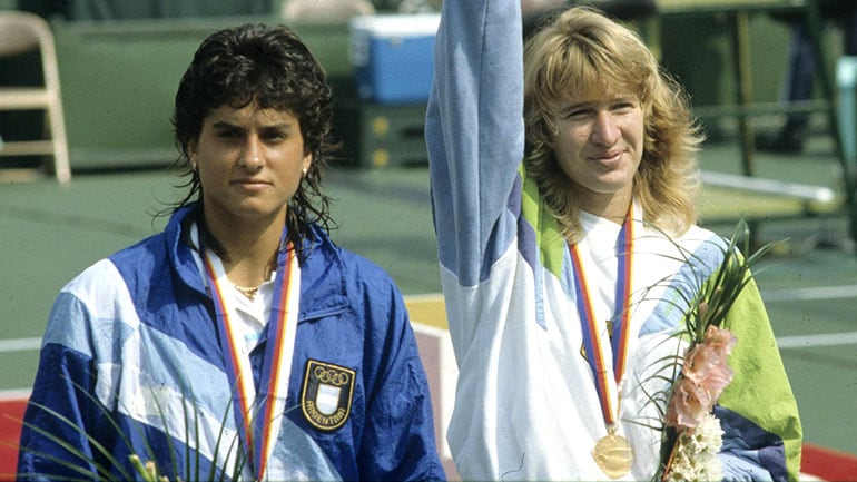 Gabriela Sabatini y Steffi Graf mantuvieron una histórica rivalidad en singles y fueron compañeras en dobles