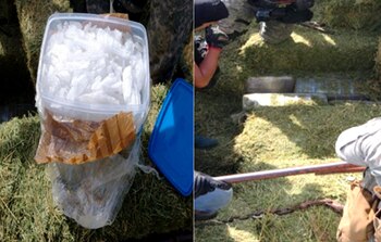 Las sustancias estaban escondidas en