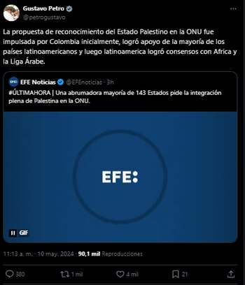 Presidente Petro se pronunció por