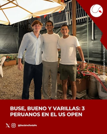 Tres peruanos no coincidían en un Grand Slam desde el Roland Garros de 1986.