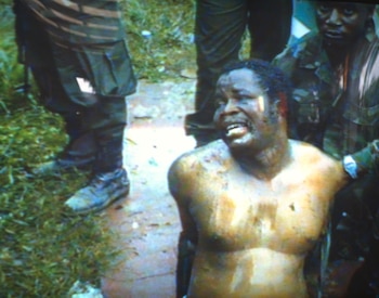 El presidente Samuel Doe al