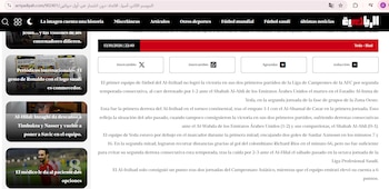 Al Bilad y su crónica del partido de Al-Ittihad, equipo del colombiano Richard Ríos - crédito Al Bilad.com