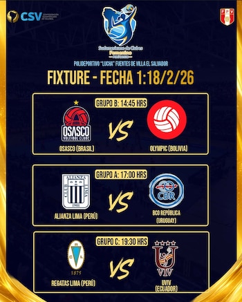 Programación de la fecha 1