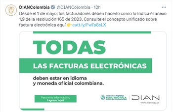 El objeto de facturación debe