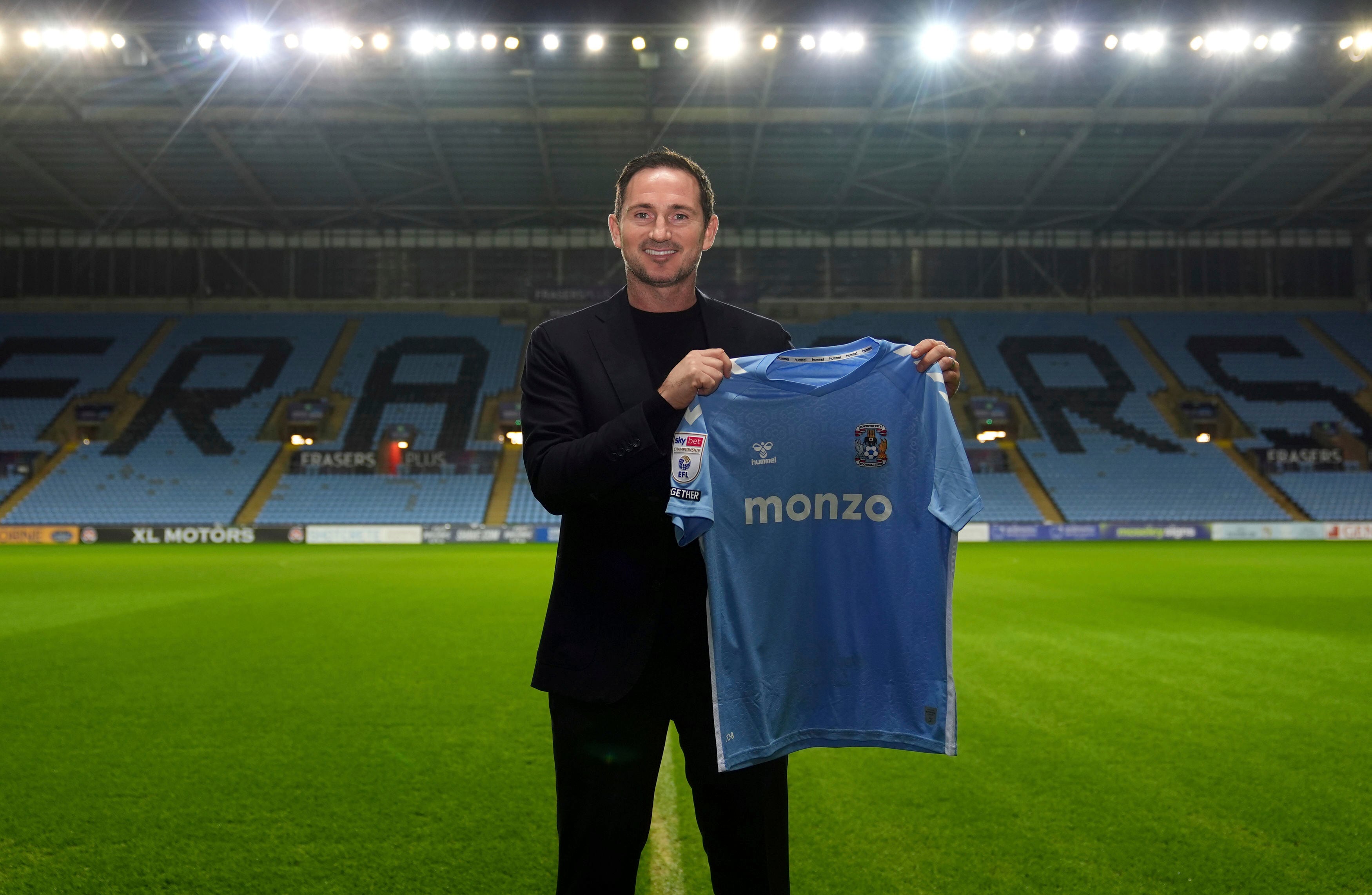 Frank Lampard había sido presentado el 28 de noviembre del 2024 como director técnico de Coventry City (Bradley Collyer/PA via AP)