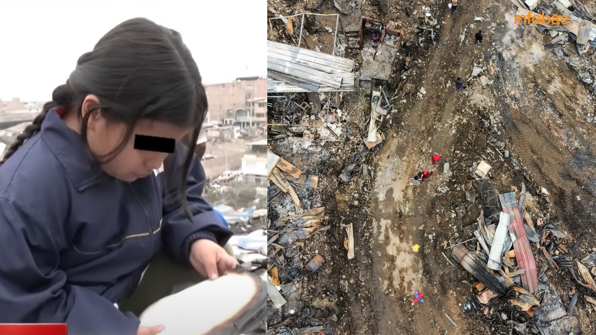 Más de un centenar de niños damnificados por el incendio en Pamplona Alta piden ayuda para continuar el año escolar| Panamericana/Andina