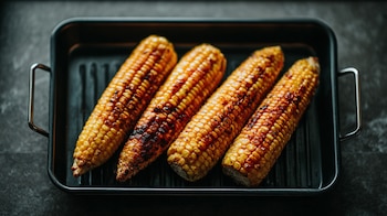 Costillitas de elote, esquites en vaso, elote desgranado, mayonesa, queso, chile en polvo, limón. - (Imagen Ilustrativa Infobae)