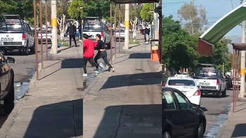El chico no podía ser detenido por los efectivos de seguridad, por lo que recurrieron a sus armas de fuego.