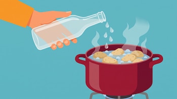 Para qué sirve agregar vinagre al hervir las papas