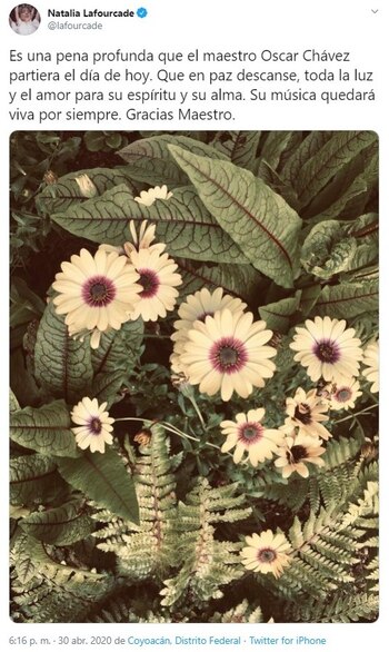 Con flores fue como Natalia