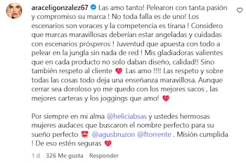 Araceli González acompañó públicamente a su hija después del anuncio sobre Helicia y dejó unas palabras sobre la presión de la industria y el esfuerzo de quienes emprenden sin red