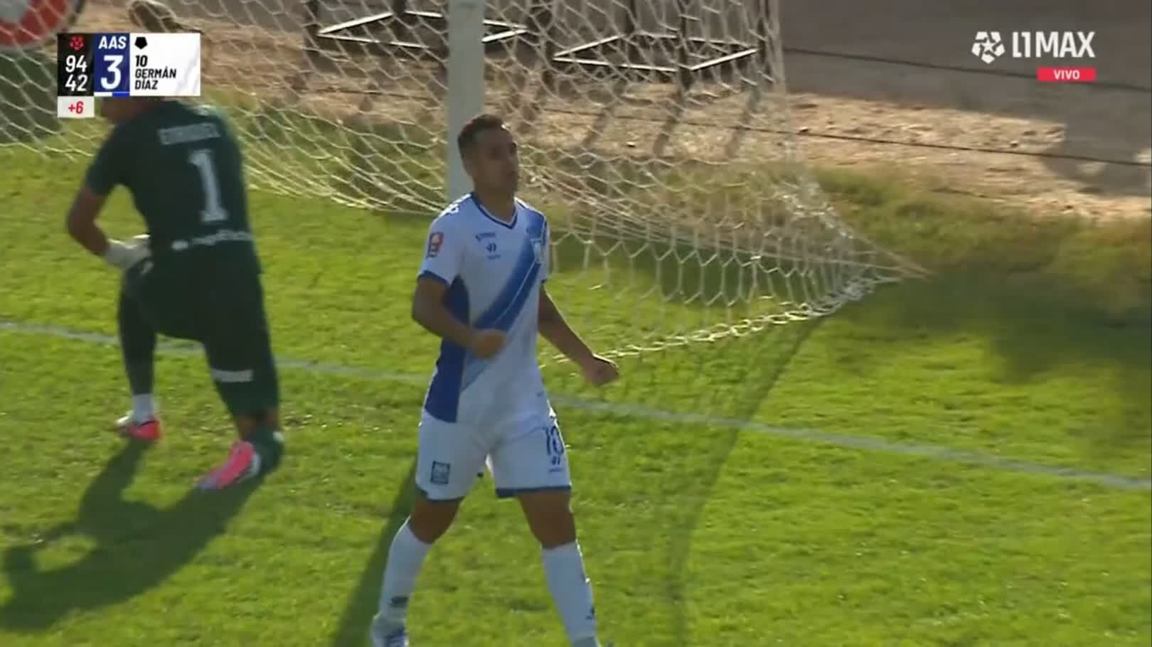 Gol de penal de Germán Díaz para sentenciar el 3-1 de Alianza Atlético vs Sporting Cristal por Liga 1 2026. Crédito: Captura L1 MAX.