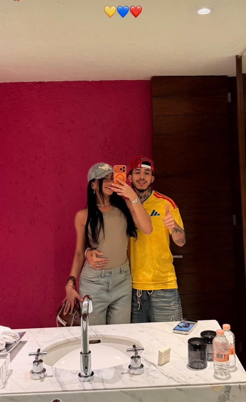Westcol está listo en México junto a Luisa Castro para ver a la Selección Colombia - crédito @luisacastro/IG
