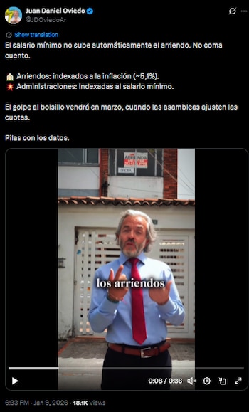 Juan Daniel Oviedo desmintió que