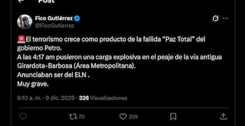 El alcalde de Medellín cuestionó