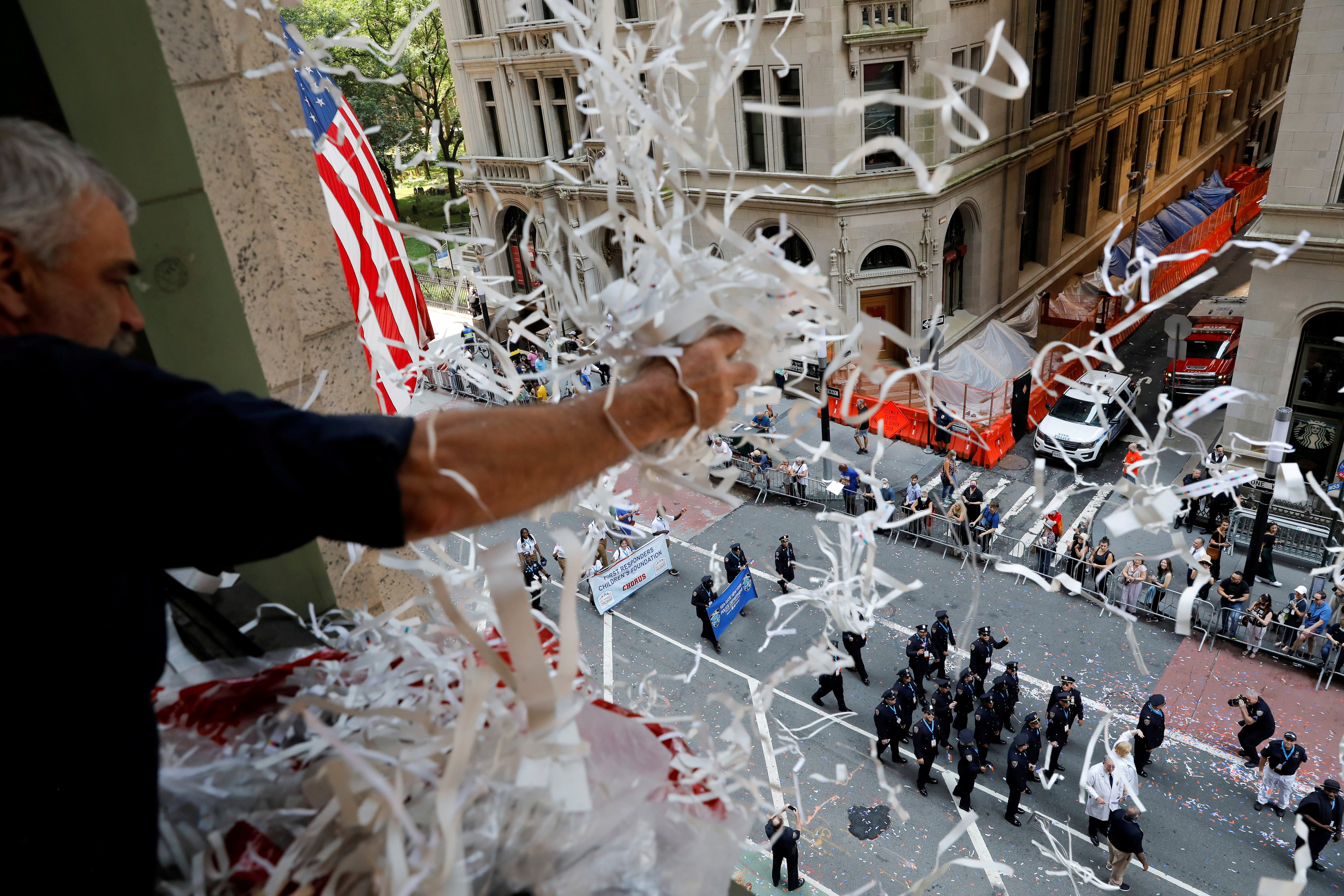 La primera procesión por el Cañón de los Héroes se realizó en 1886 para conmemorar la inauguración de la Estatua de la Libertad (REUTERS/Andrew Kelly).