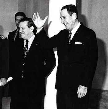 Perón y Gelbard en la