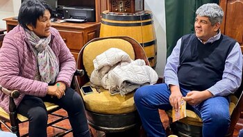 Pablo Moyano visitó a Milagro