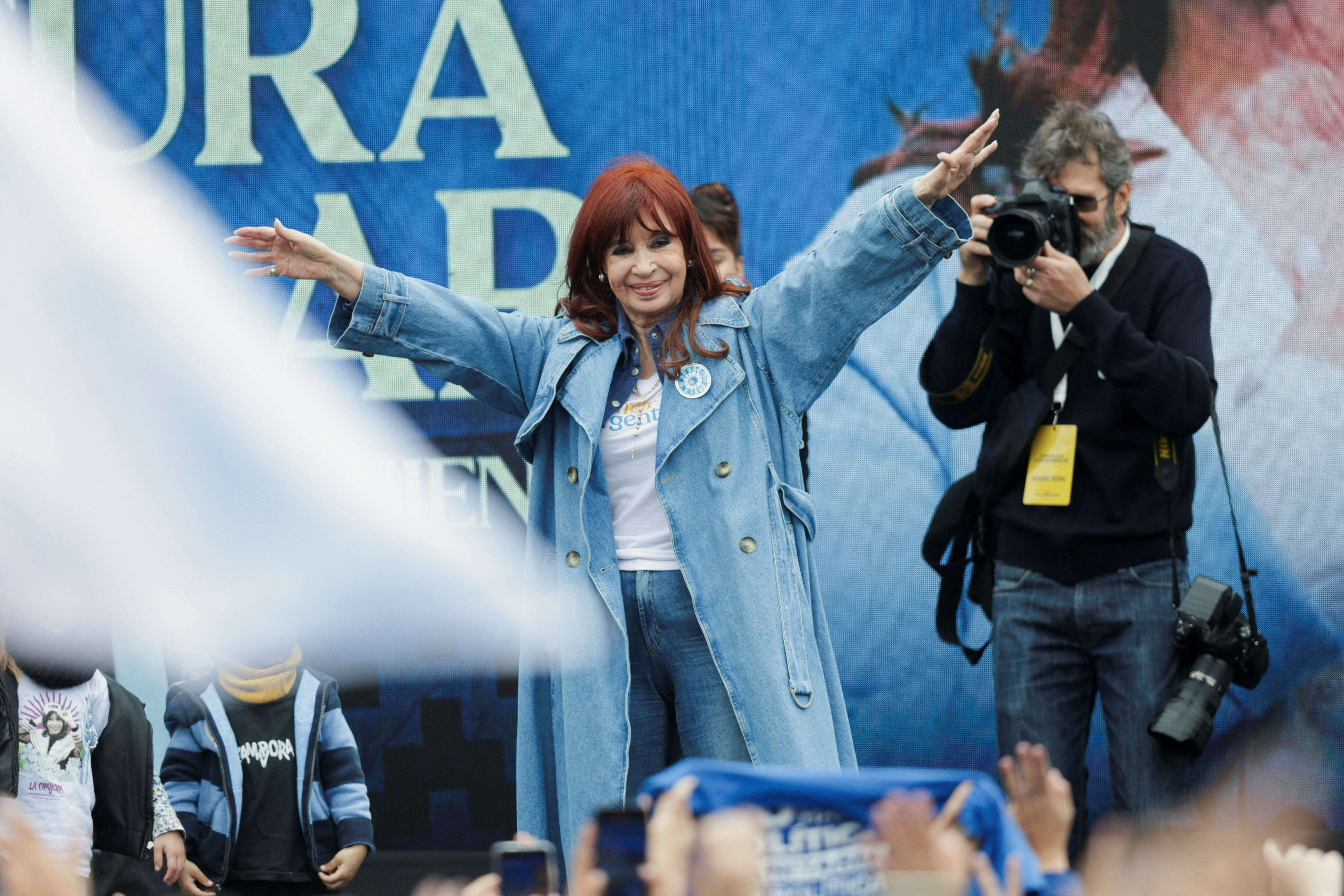 Cristina Fernández de Kirchner en un acto por el 25 de mayo. La ex presidenta enfrenta horas decisivas en la Corte Suprema/REUTERS