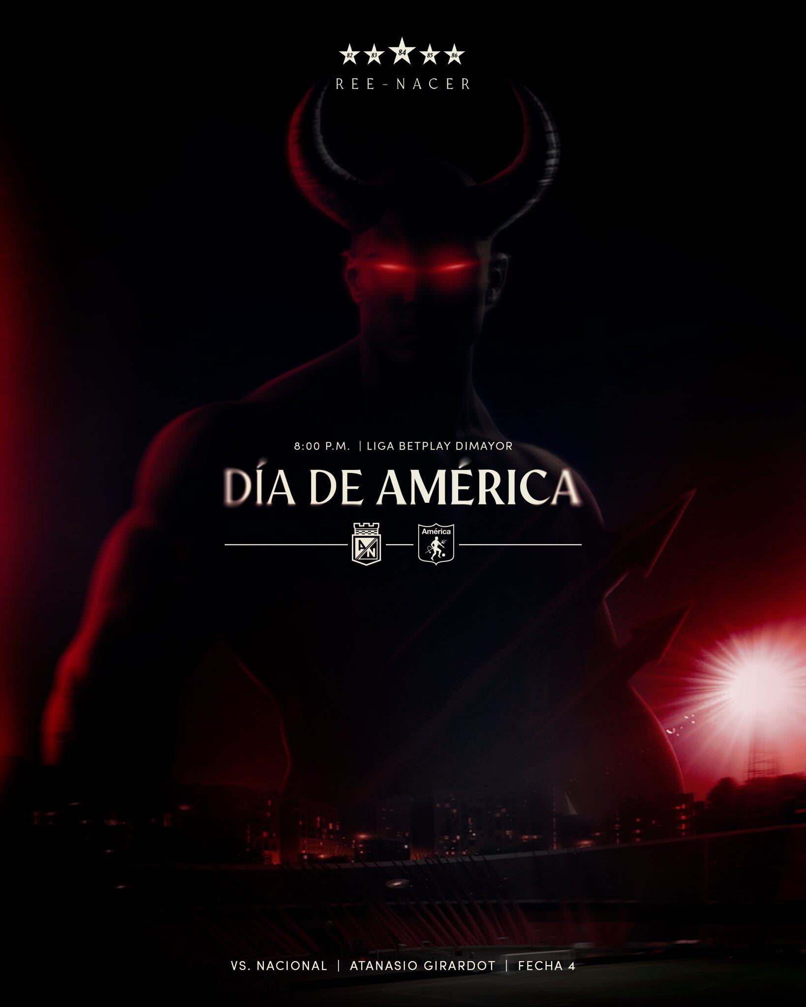 Los Diablos Rojos presentan el partido de la siguiente manera - crédito @AmericadeCali / X