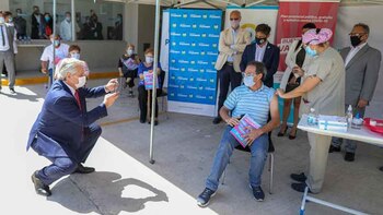 Alberto Fernández, este mediodía en