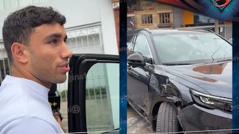 Said Palao protagoniza accidente automovilístico: su auto y una moto impactaron