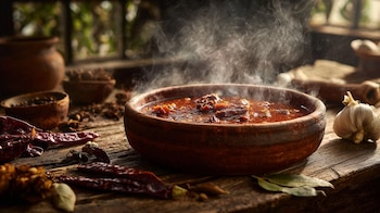 Los guisos y carnes, sin