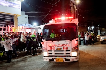 An ambulance in which Colombian