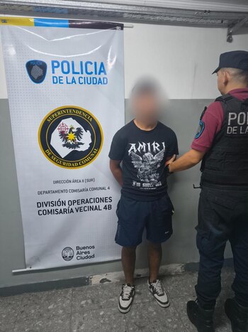 Lucas Palacios tras ser arrestado