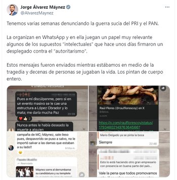 Chats compartidos por Álvarez Máynez