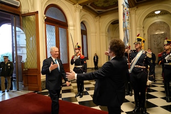 El presidente Javier Milei recibe a su par Antonio Kast en Casa Rosada