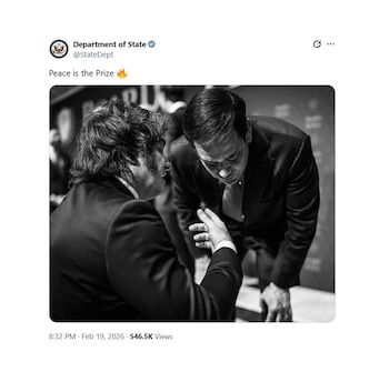 La publicación en X del