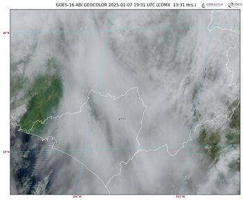 Imágen 2:GOES-16 ABI, GEOCOLOR 13:31