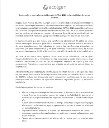 Acolgen considera que las medidas