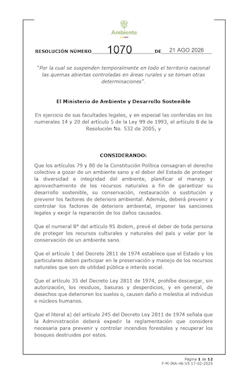crédito @MinAmbienteCo/X