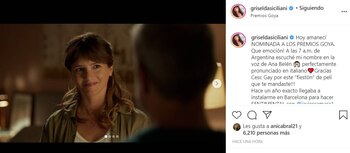 Griselda escribió un mensaje muy