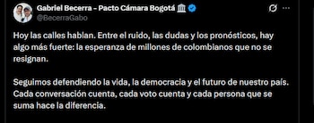 Gabriel Becerra - crédito @BecerraGabo/X