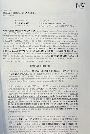 Las recientes denuncias formulan cargos contra un exfuncionario por presuntas irregularidades en la disposición de autos oficiales y propiedades, involucrando operaciones con sumas millonarias, documentos presuntamente falsificados y varias personas y empresas en la región - crédito Marlon García Abogados