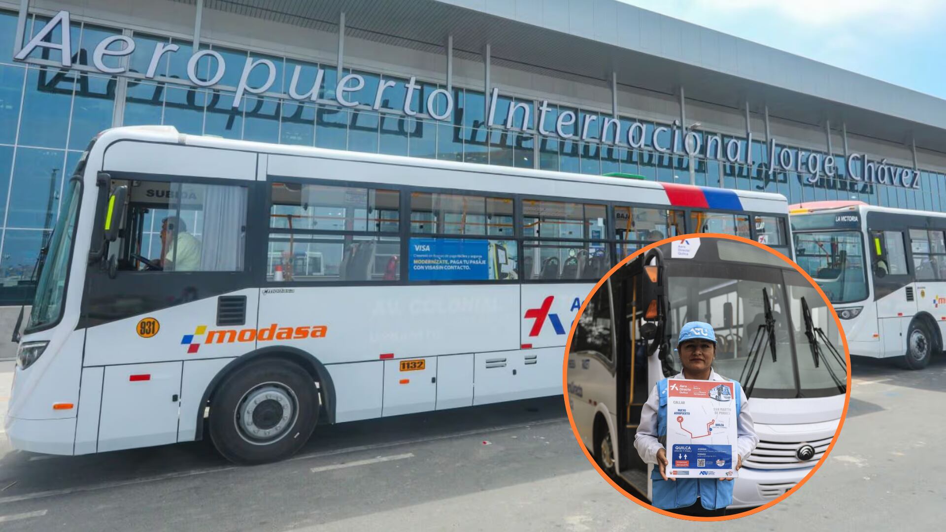 Buses de aerodirecto operarán también en la amdrugada para llevar a los viajeros al nuevo aeropuerto Jorge Chávez. (Foto: Infobae Perú/Andina)