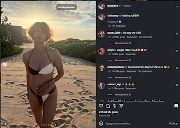 Halle Berry mostró su cuerpo en bikini. (Instagram)