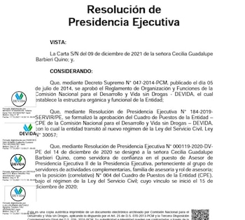 Cecilia Barbieri fue nombrada personal