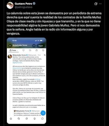 Gustavo Petro - crédito @petrogustavo/X