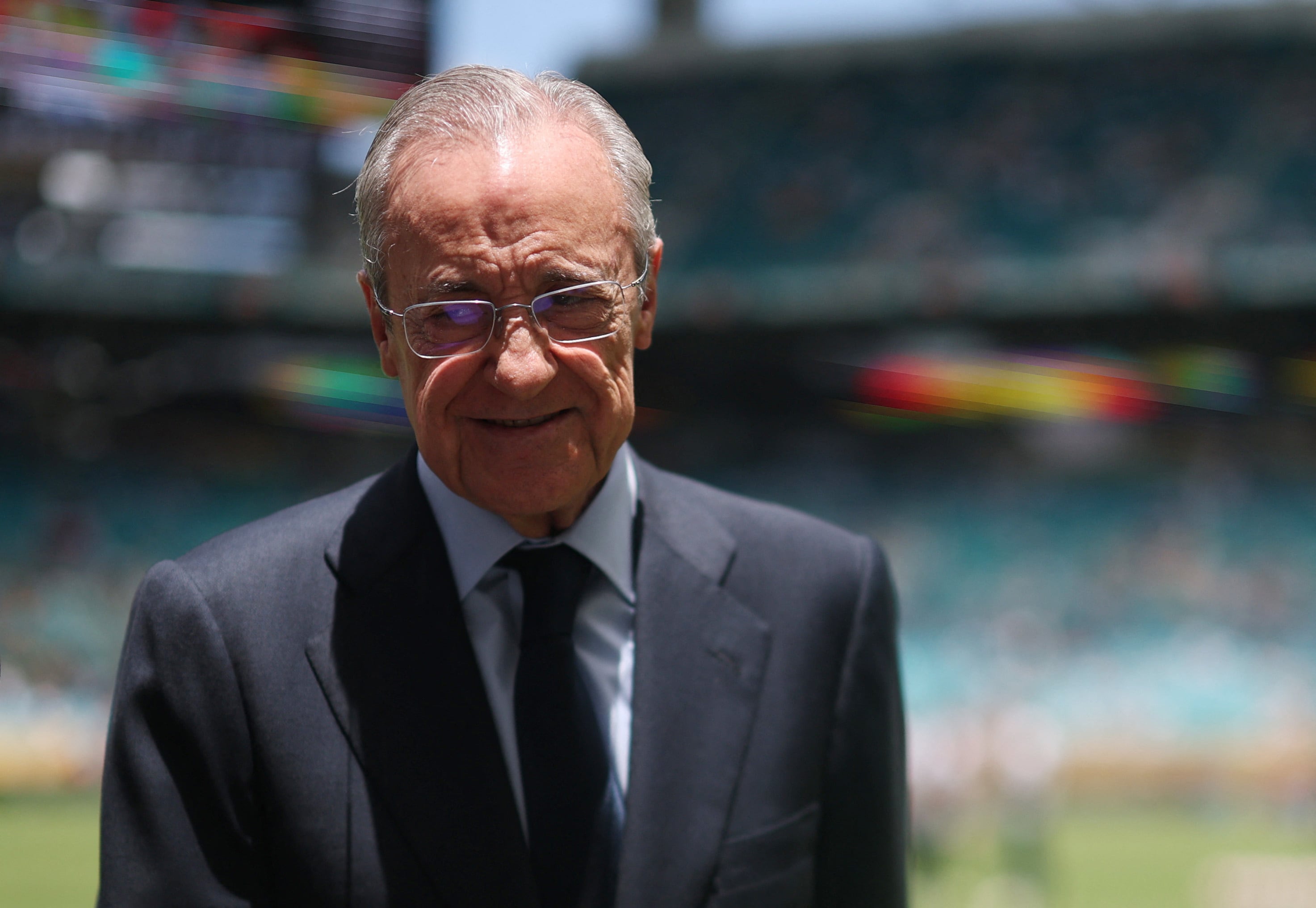 Soccer Football - FIFA Club World Cup - Group H - Real Madrid v Al Hilal - Hard Rock Stadium, Miami Gardens, Florida, U.S. - June 18, 2025 Real Madrid president Florentino Perez before the match REUTERS/Hannah Mckay