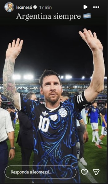 La historia que subió Messi a Instagram